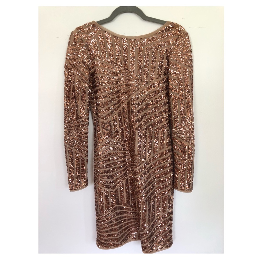 BCBG Stretchy Sequin Dress with Scoop Back - Picture 2 of 4